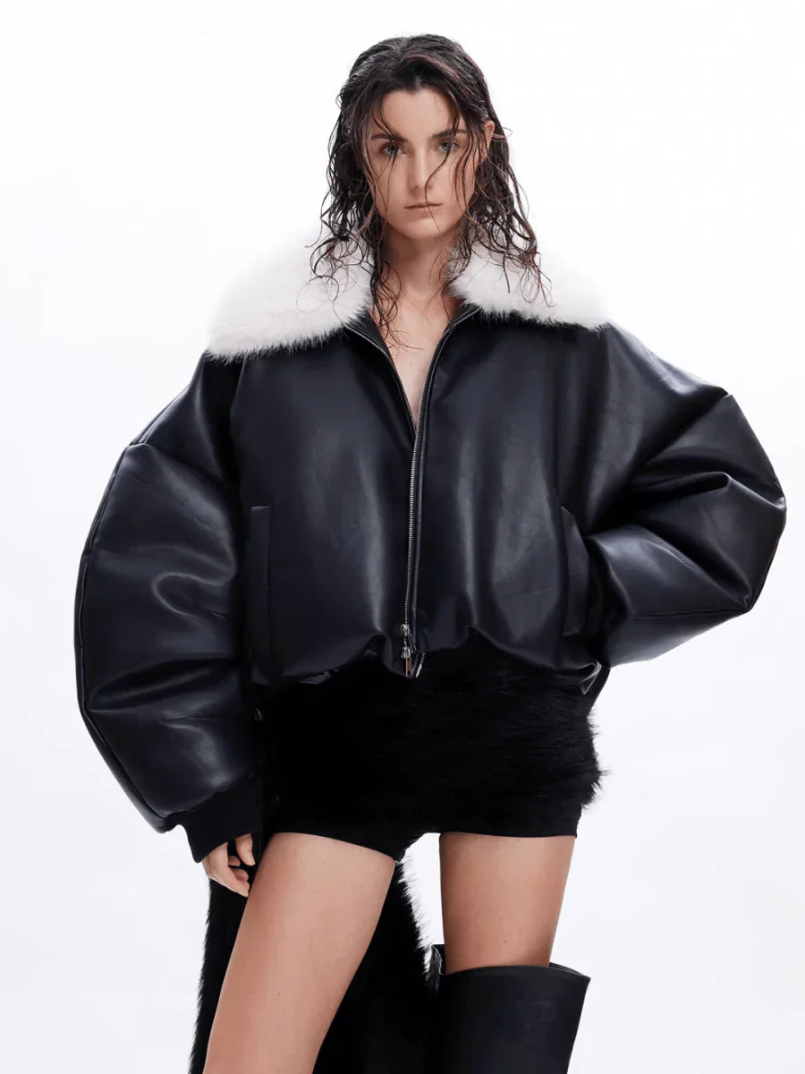 COTTON LEATHER JACKET FE0486