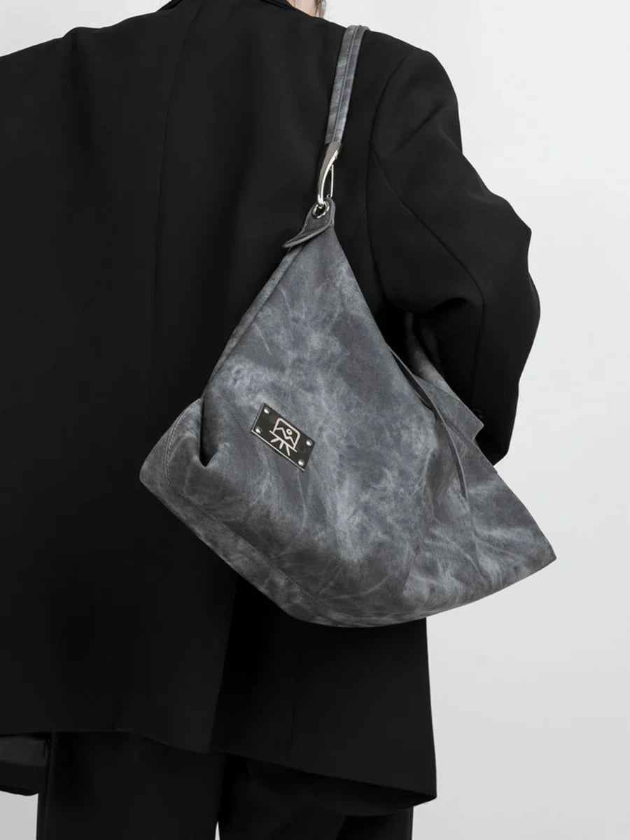 [LUCKYSTUDIO]LARGE SOFT LEATHER SHOULDER CROSSBODY BAG   FA113