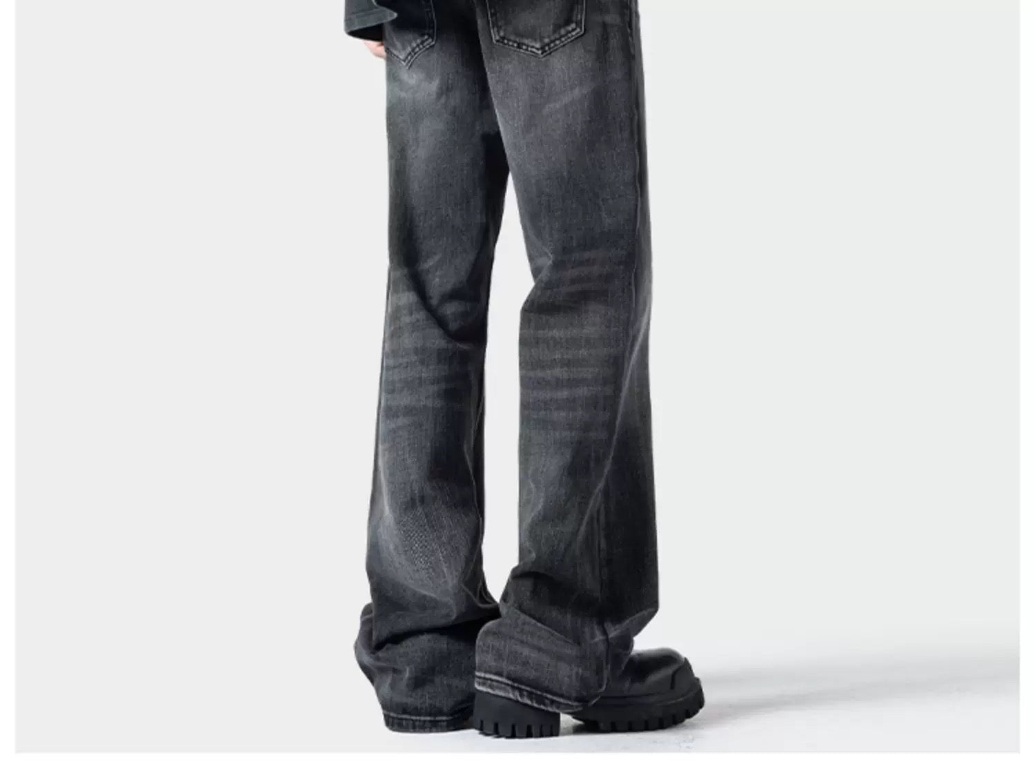 Men’s Lightning Flare Jeans – American Retro Street Denim Pants   FE0304