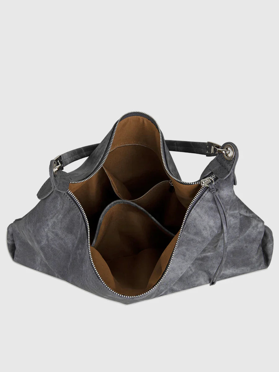 [LUCKYSTUDIO]LARGE SOFT LEATHER SHOULDER CROSSBODY BAG   FA113