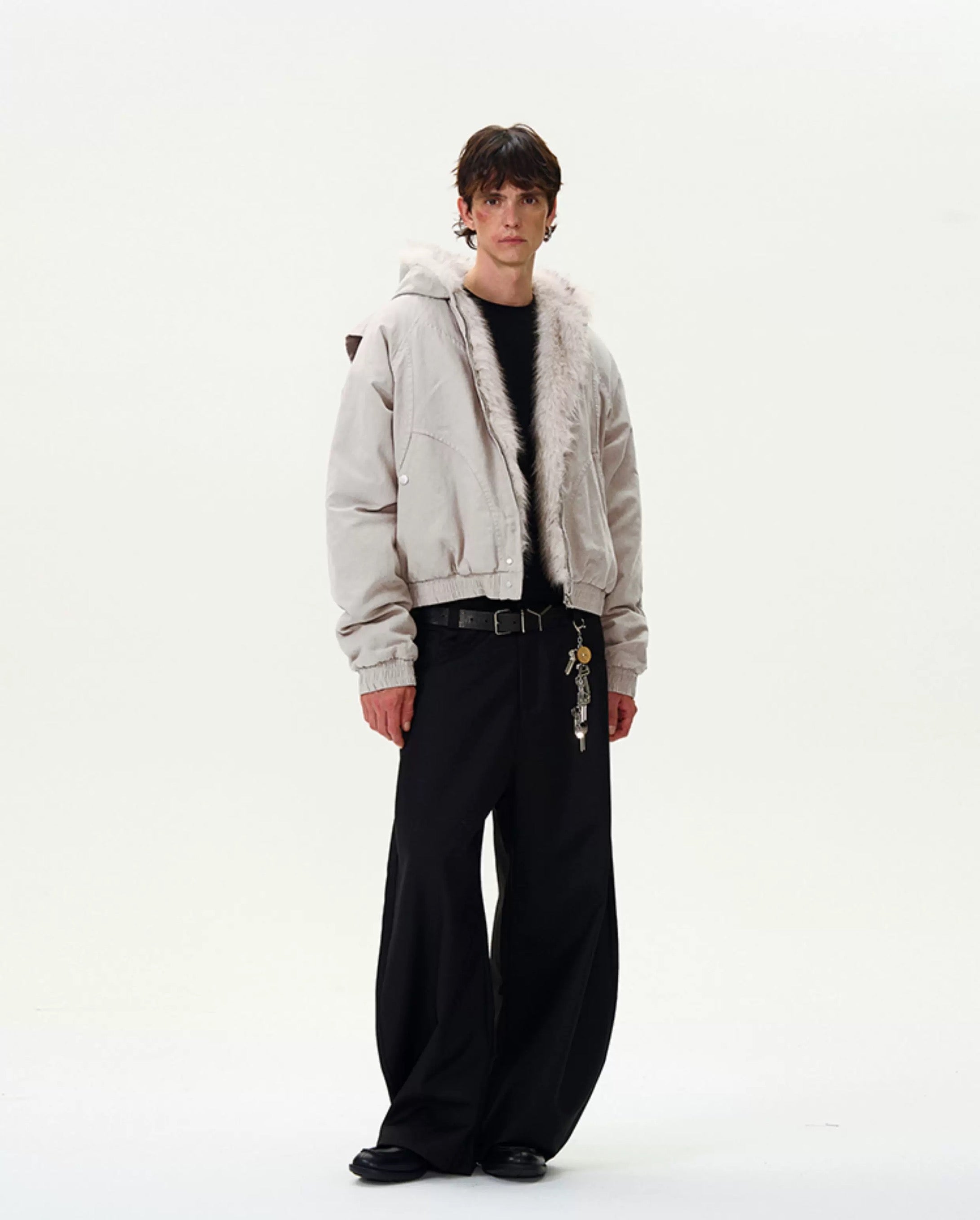 American Vintage Deconstructed Fleece-Lined Jacket – Retro Streetwear Outerwear FE0067