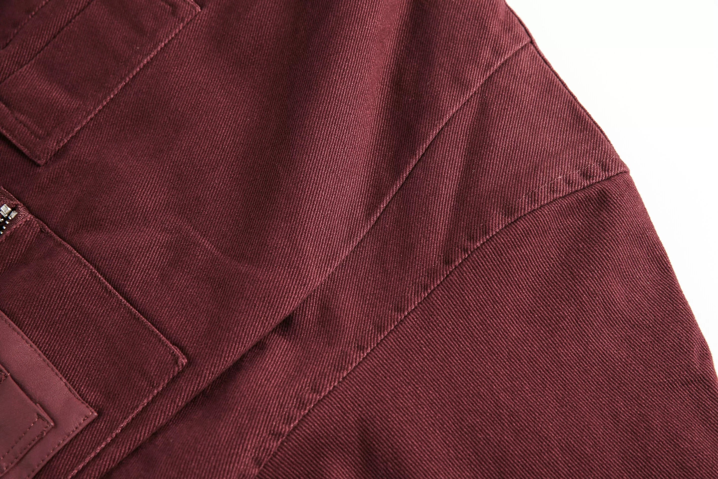 Men’s Burgundy MA-1 Distressed Bomber Jacke  FE0306