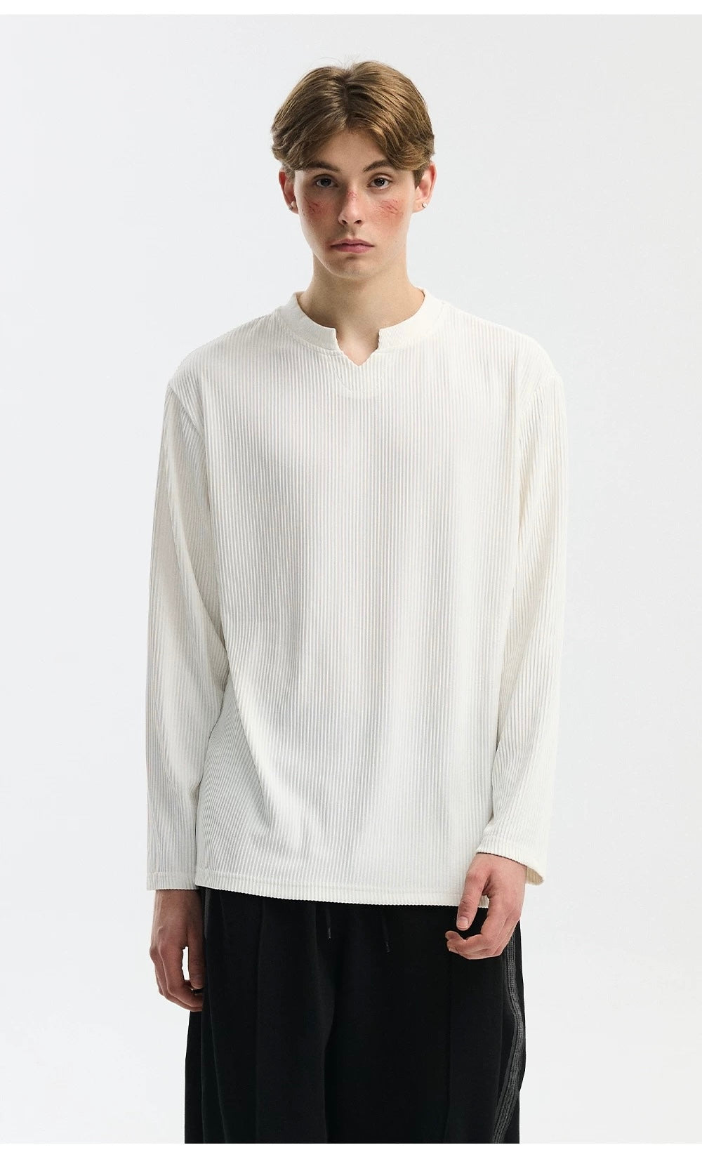 Men’s Solid Color Long-Sleeve T-Shirt  FE0387