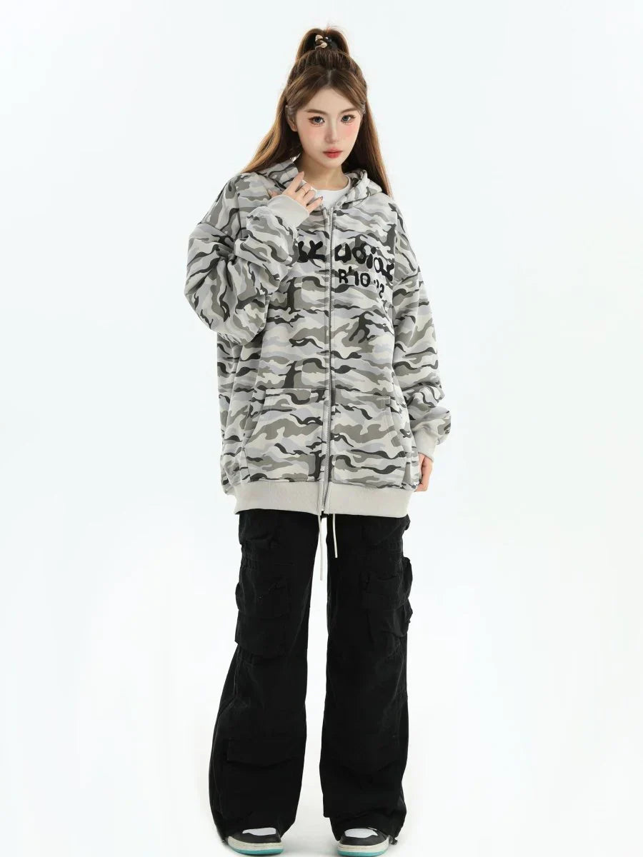 [INSstudios] FULL PRINT CAMOUFLAGE JACKET FE0483