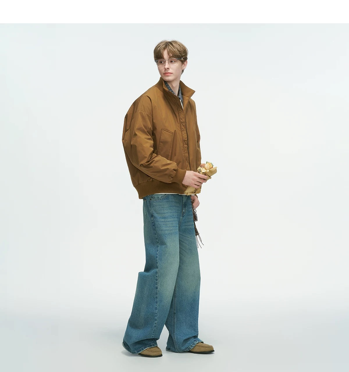 Stand Collar Down Jacket – Minimalist Warm Puffer for Winter Street Style   FE0073