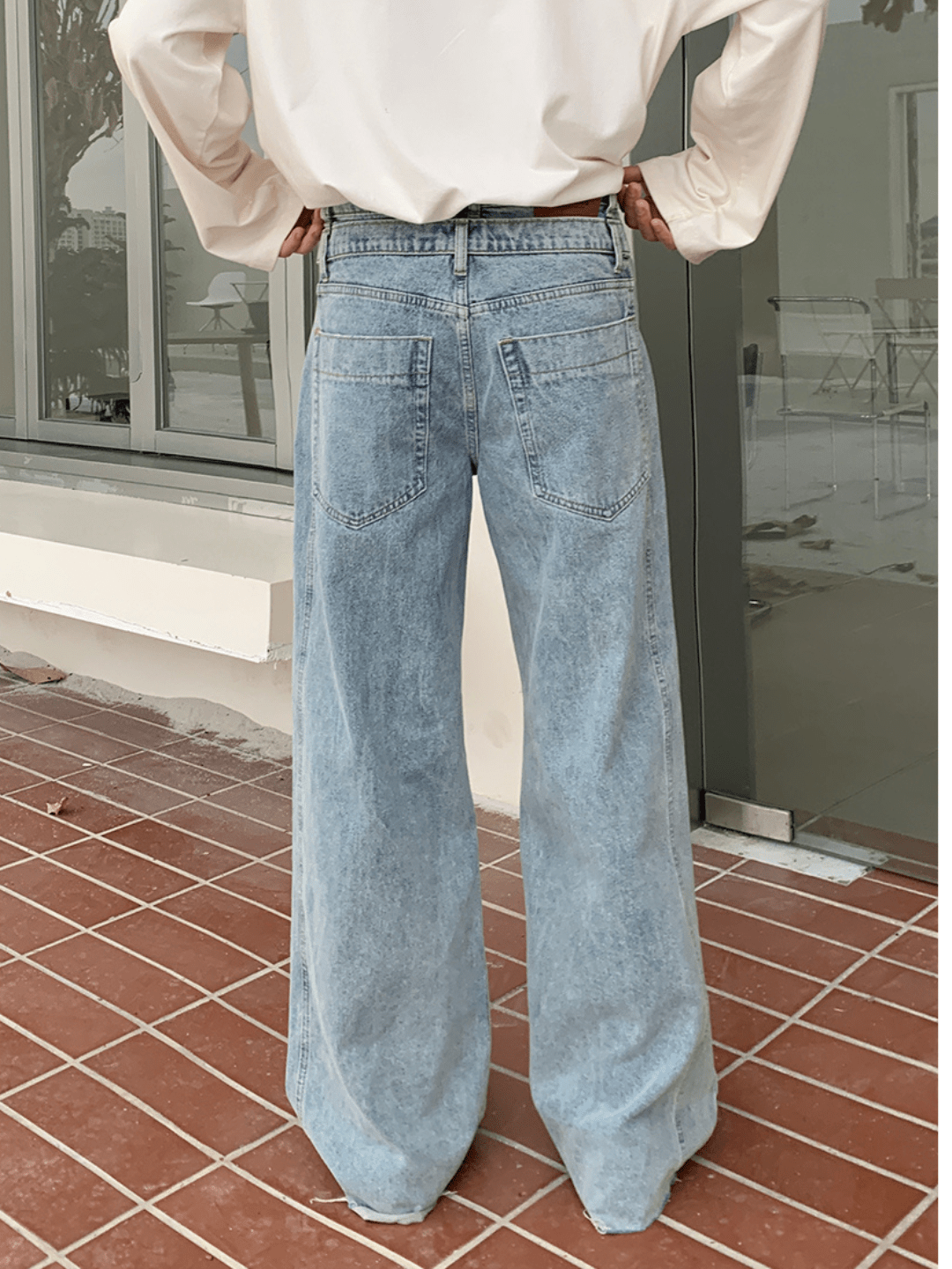 [ONELYC1NS] Double-waist Denim Pants   FE0430