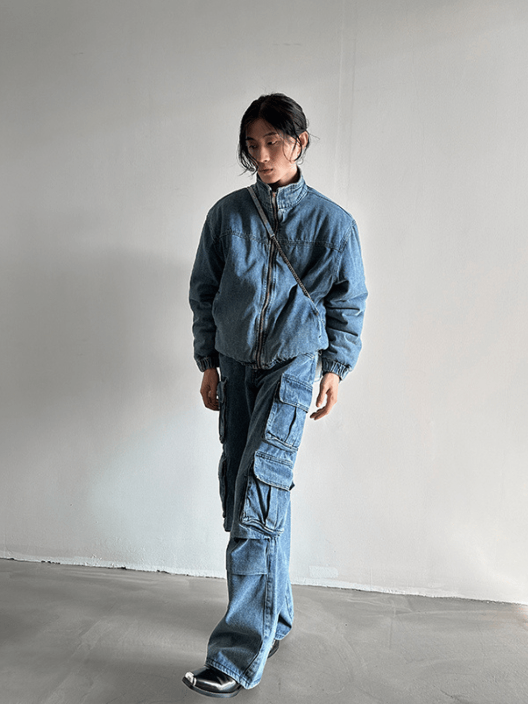 [GENESISBOY] Heavy Wash Multi-Pocket Jeans   FE0424