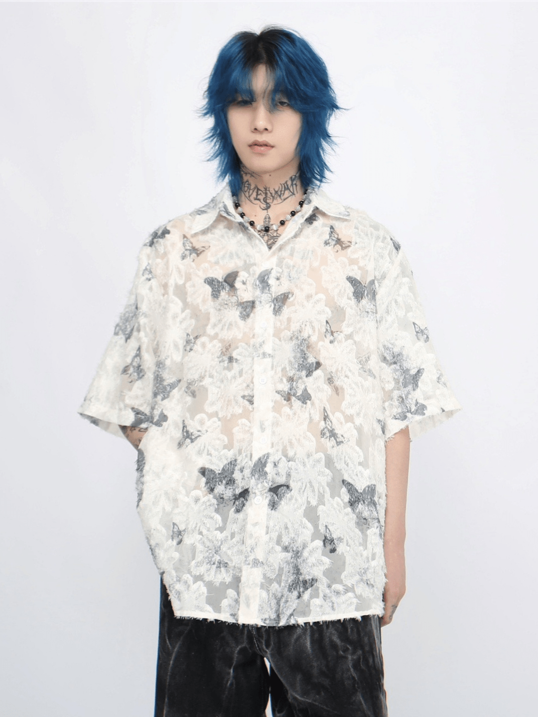 [Mz] butterfly design shirt   FE0562