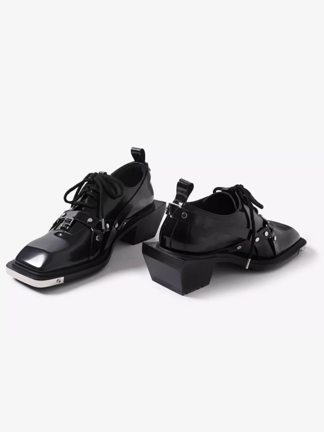 Square Toe Derby Leather Shoes S031
