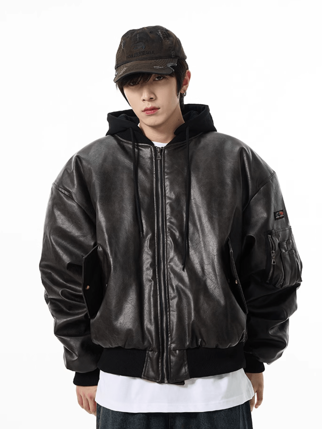 [motherfucker] American flight jacket leather jacket FE0620