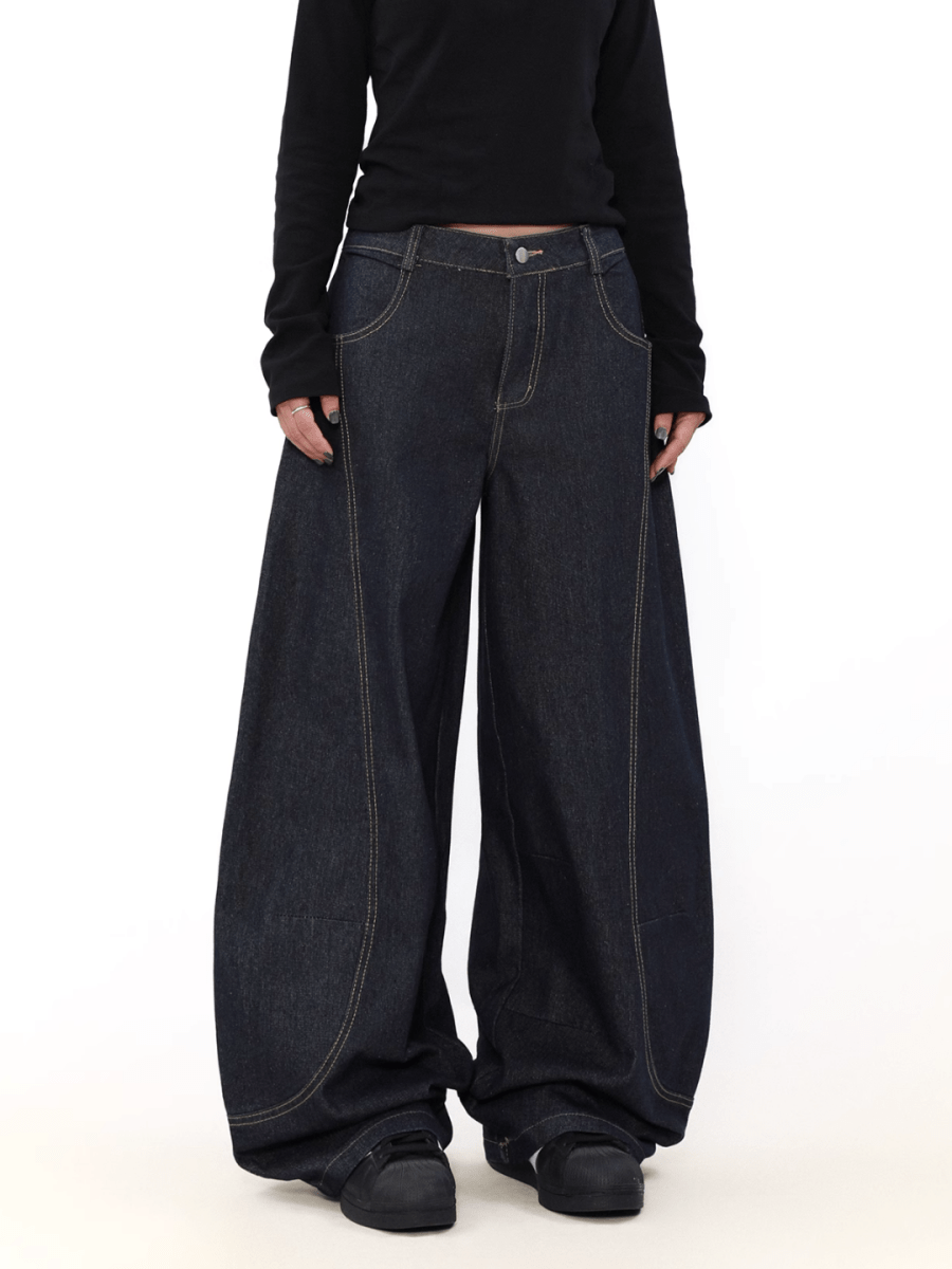 wide leg straight jeans   FE0108