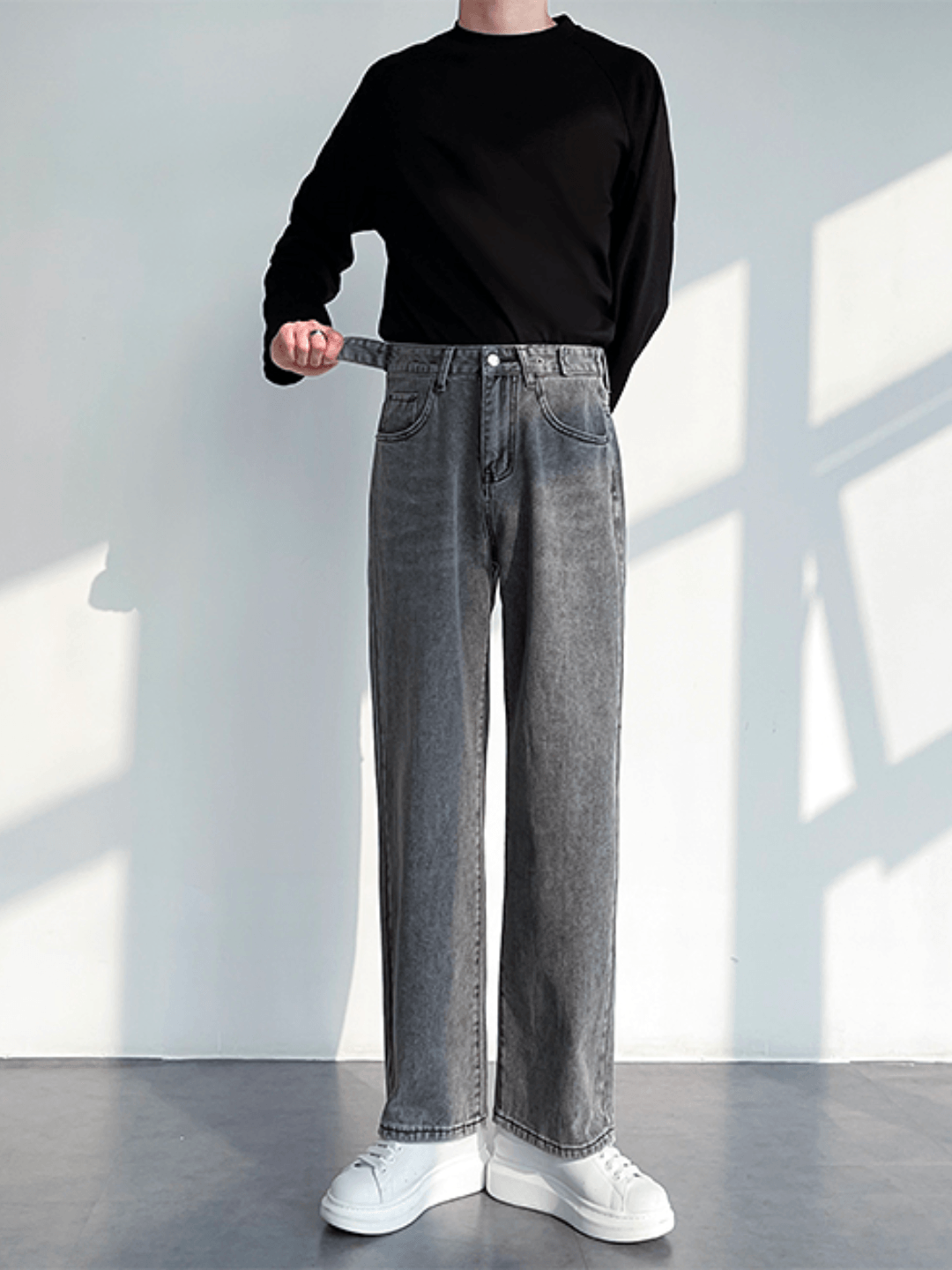 [HOHO] Loose Straight Denim Pants  FE0423