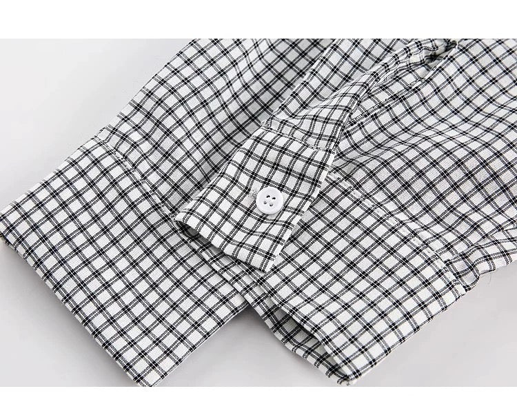 Men’s Korean Layered Plaid Sweatshirt FE0325