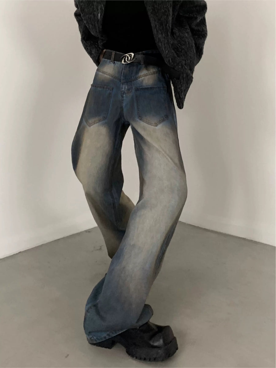 VINTAGE WASHED BLUE JEANS  FE0404