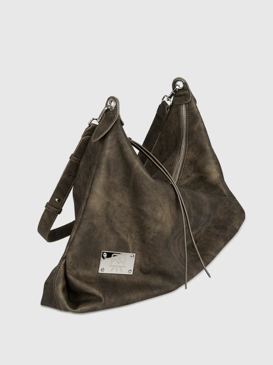 [LUCKYSTUDIO]LARGE SOFT LEATHER SHOULDER CROSSBODY BAG   FA113