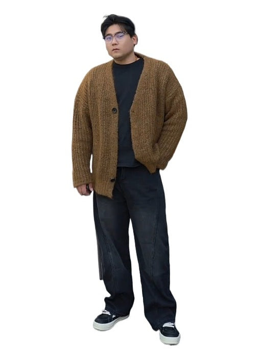 Vintage thick thread knitted cardigan FE0693