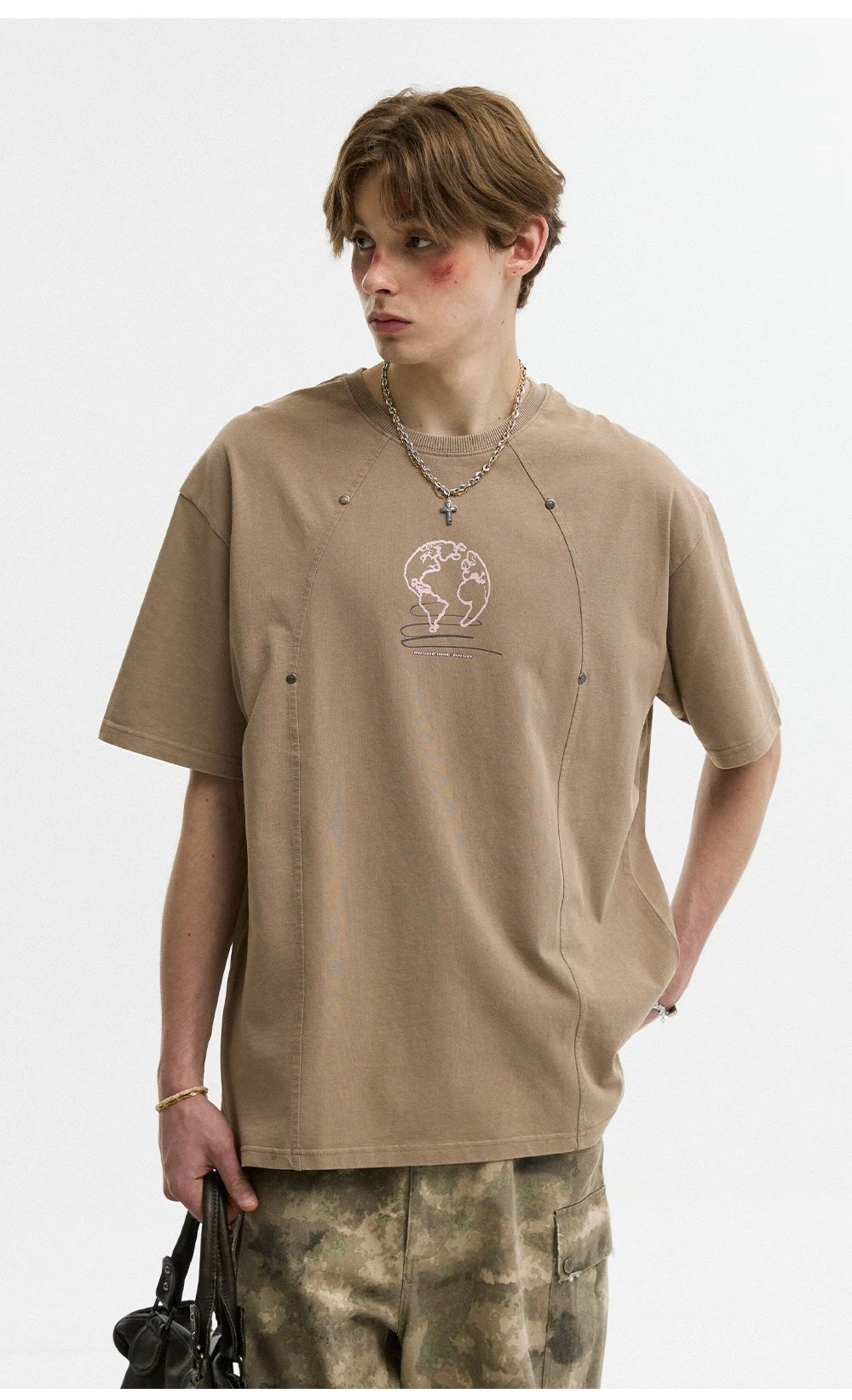 Men’s Solid Color Short-Sleeve T-Shirt   FE0388