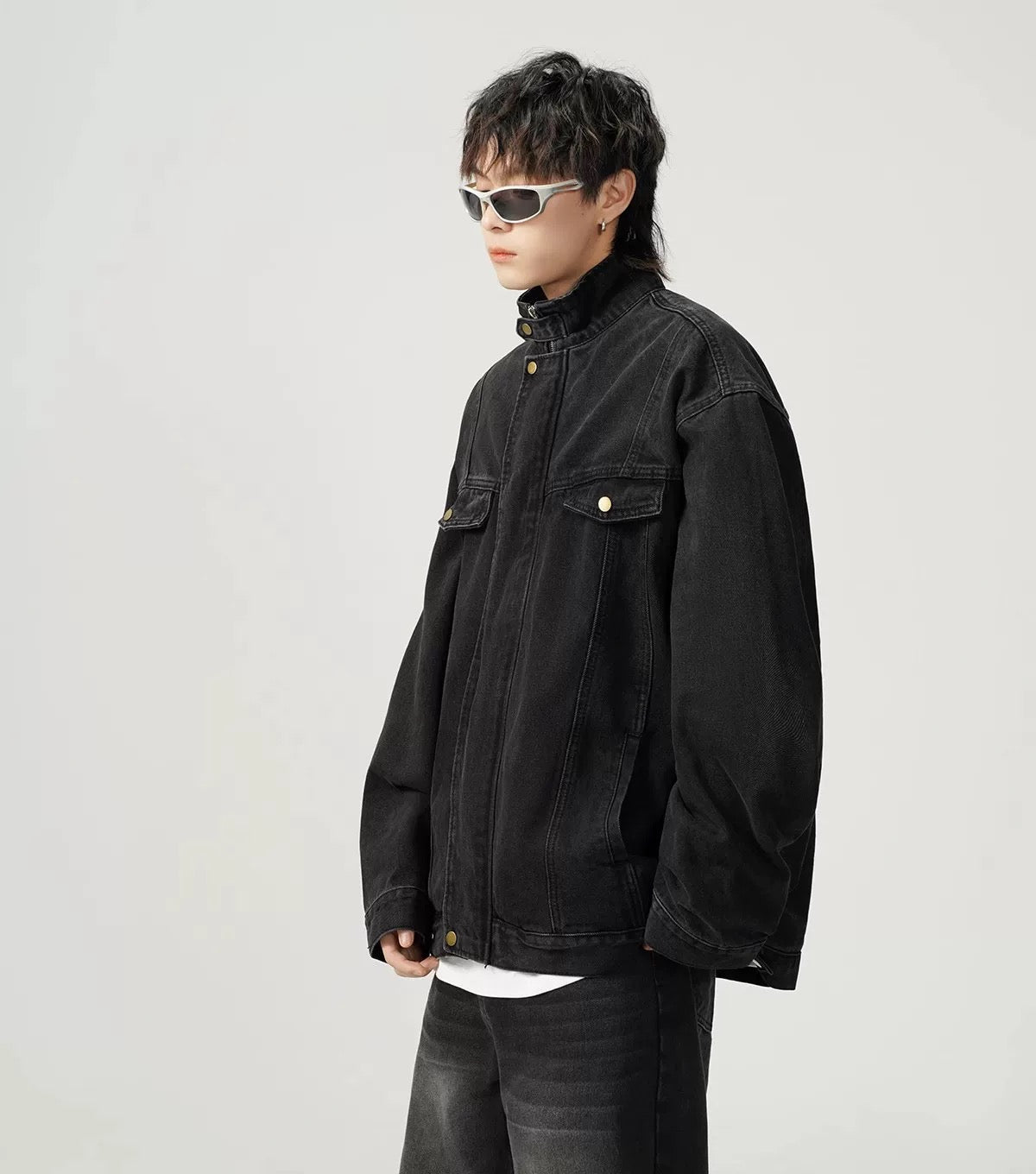Men’s Vintage Washed Denim Jacket  FE0322