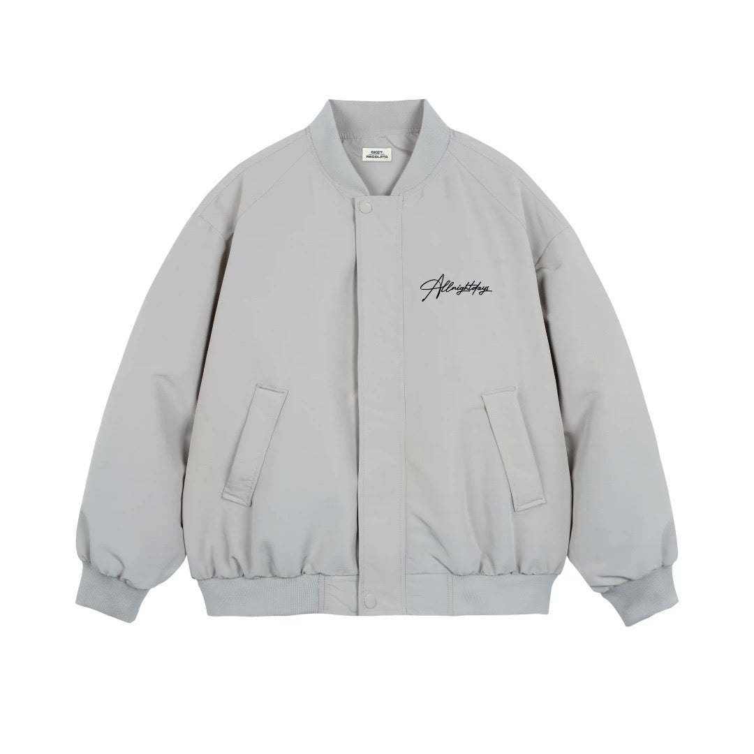 Men’s Vintage Letterman Bomber Jacket – American High Street Embroidered Varsity Outerwear    FE0023
