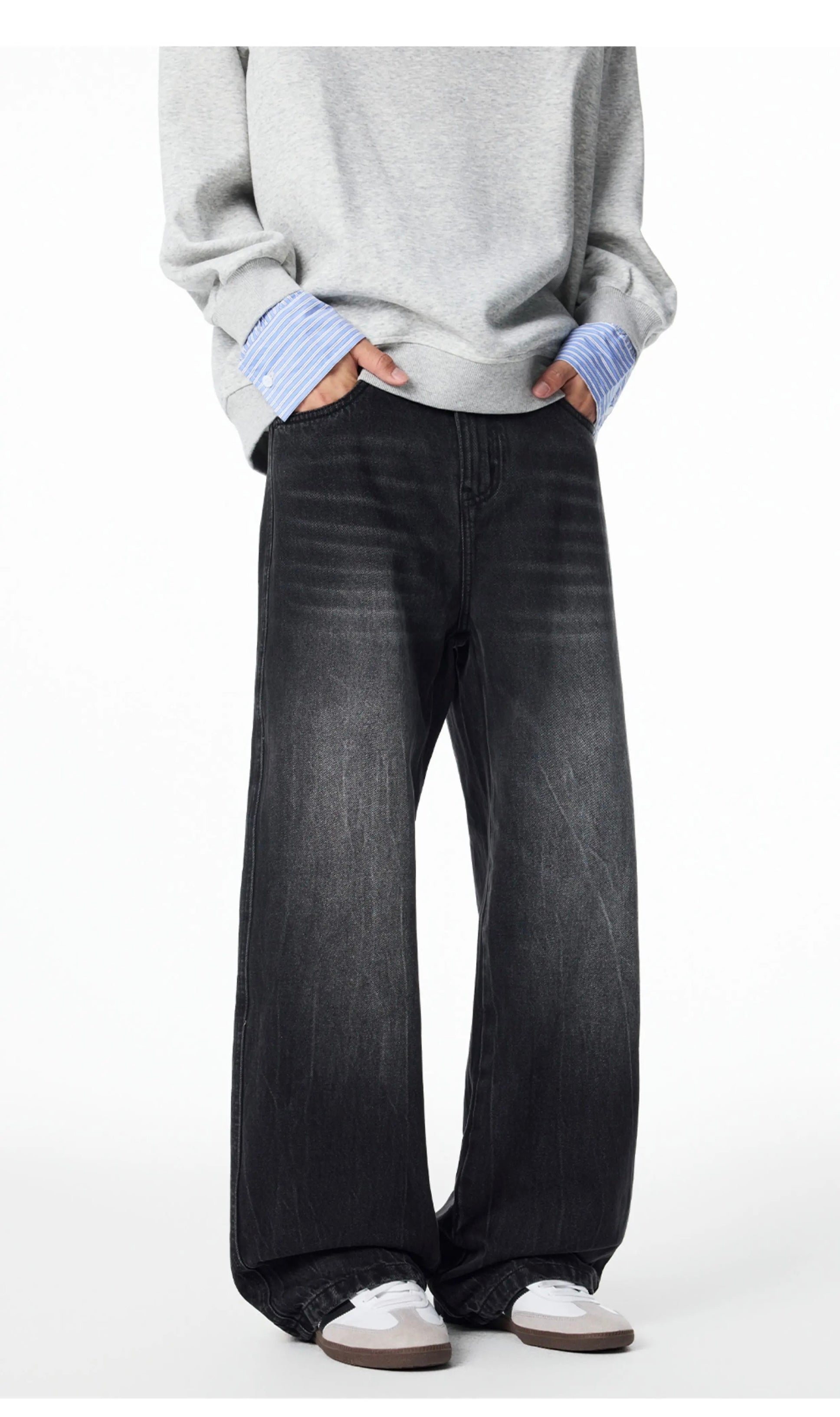 Men’s Vintage American Wide-Leg Denim Jeans   FE0093