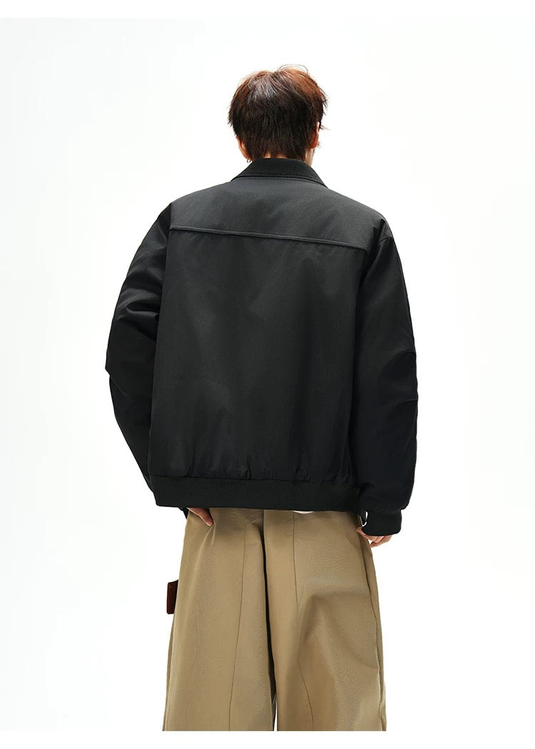 Men’s Designer Contrast Splice Lapel Jacket  FE0078