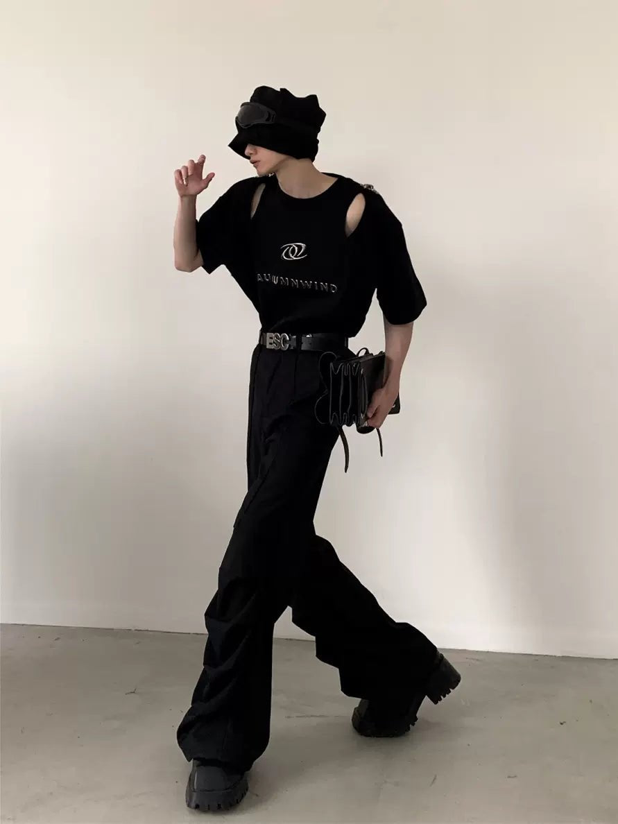 [AUTUMNWIND]DECONSTRUCTED DESIGN T-SHIRT FE0537