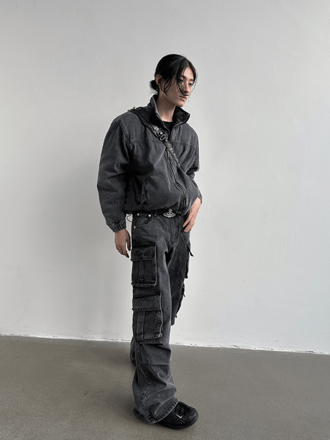 [GENESISBOY] Heavy Wash Multi-Pocket Jeans   FE0424