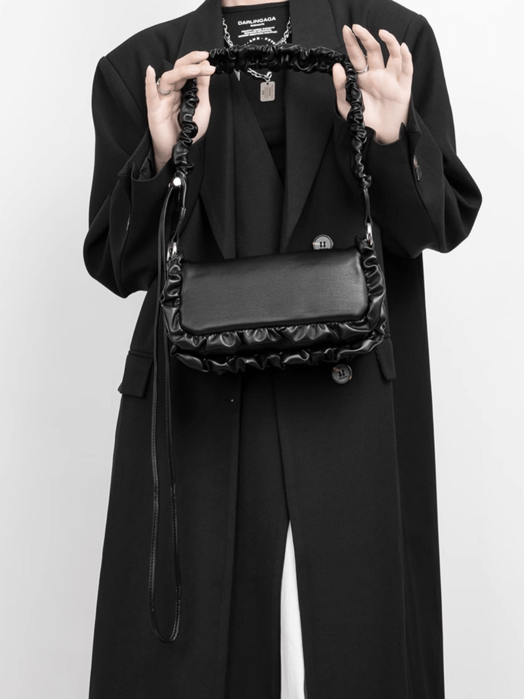 [luckystudio] decoration shoulder small square bag   FA085