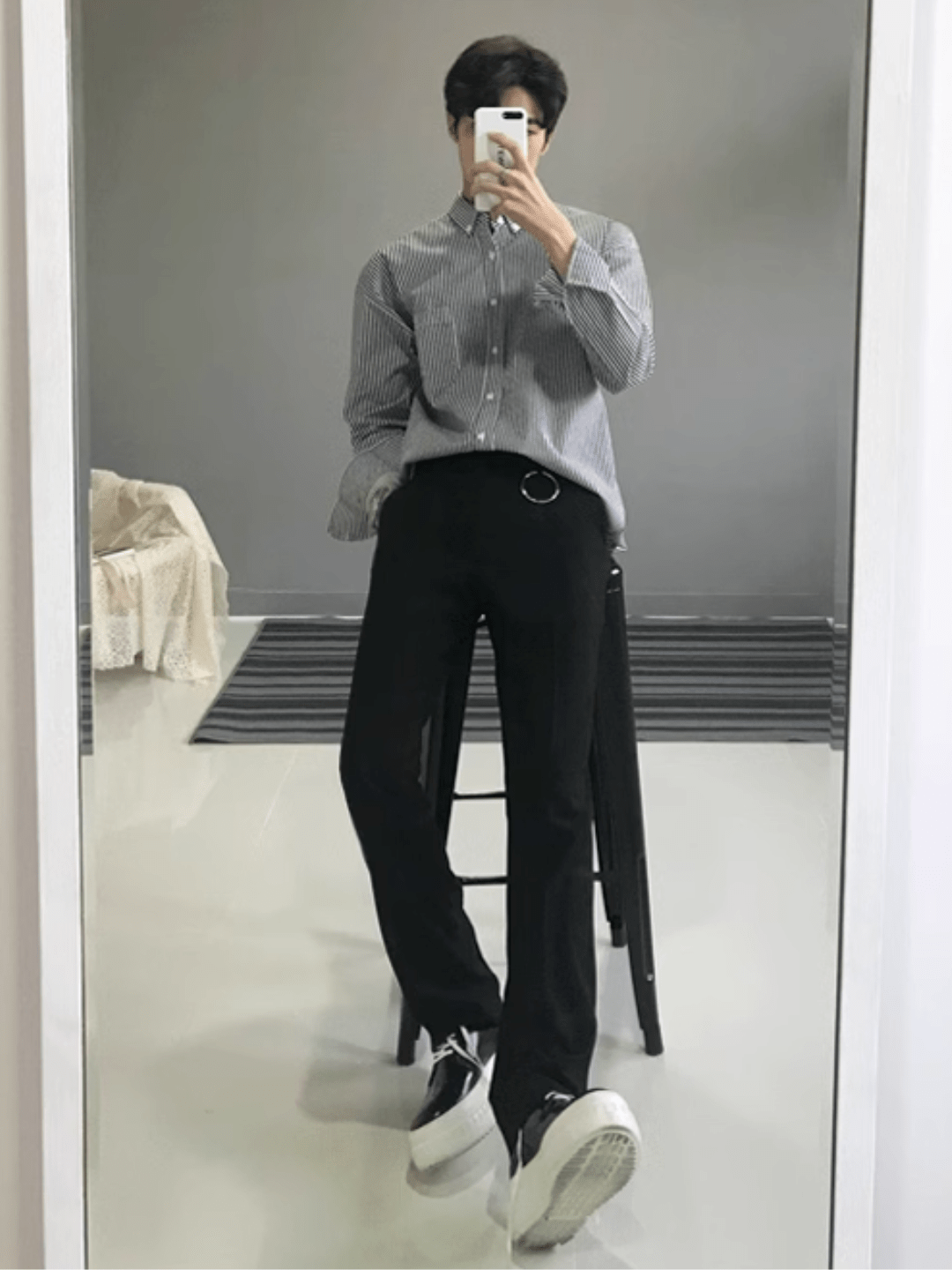 [MRCYC] Autumn long-sleeved striped shirt men   FE0550