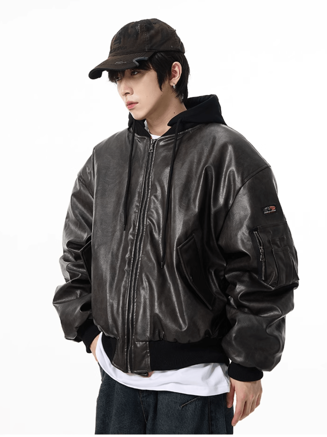 [motherfucker] American flight jacket leather jacket FE0620