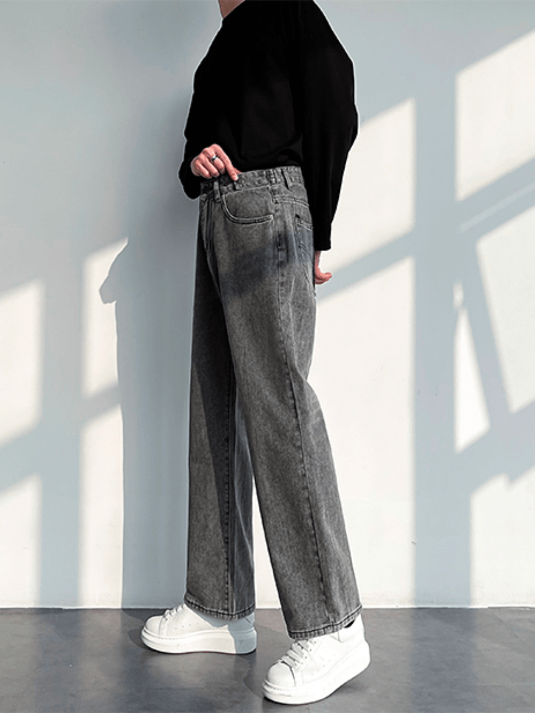 [HOHO] Loose Straight Denim Pants  FE0423