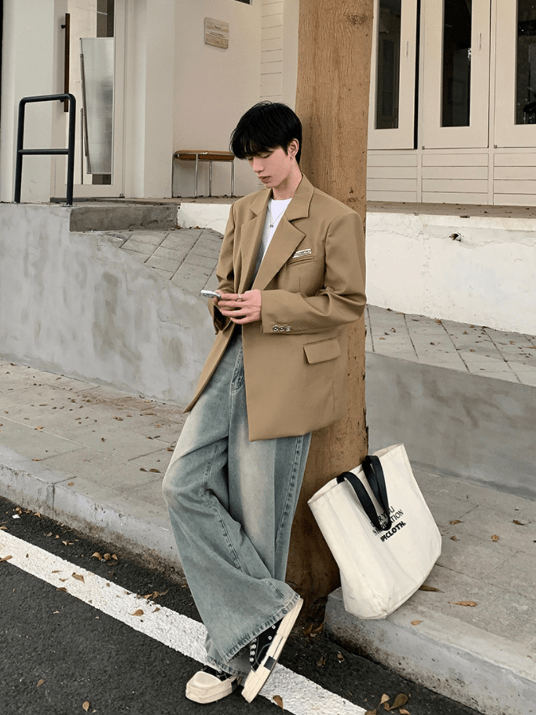 [ONELYC1NS] Korean loose suit FE0607