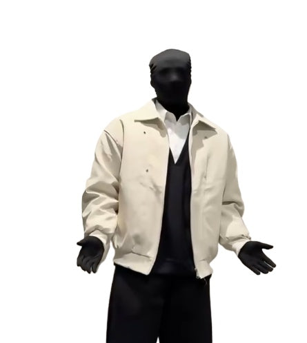 Rivet deconstructed leather jacket FE0700