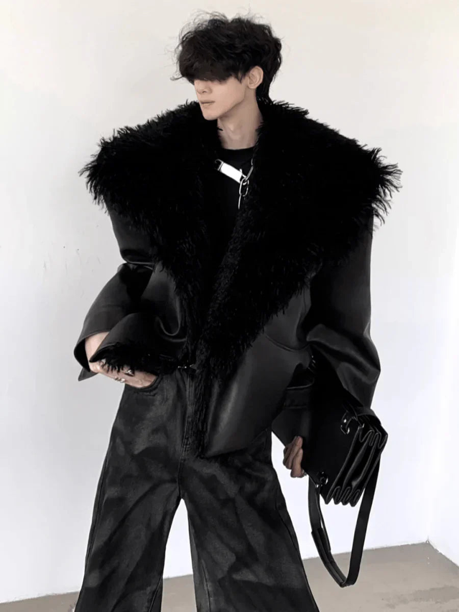 FUR LEATHER JACKET  FE0454
