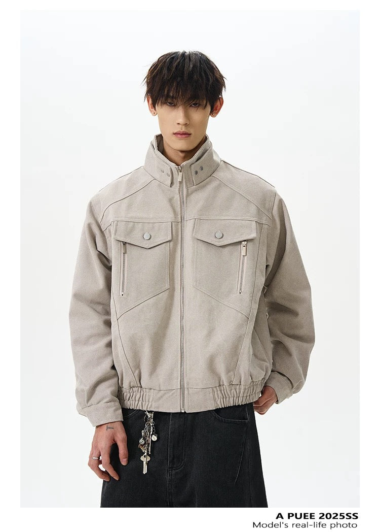 Men’s American Stand-Collar Jacket  FE0380