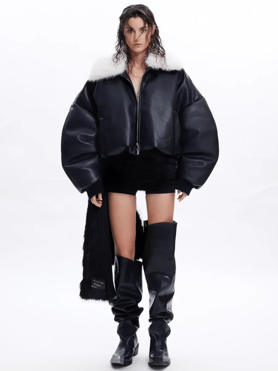 COTTON LEATHER JACKET FE0486