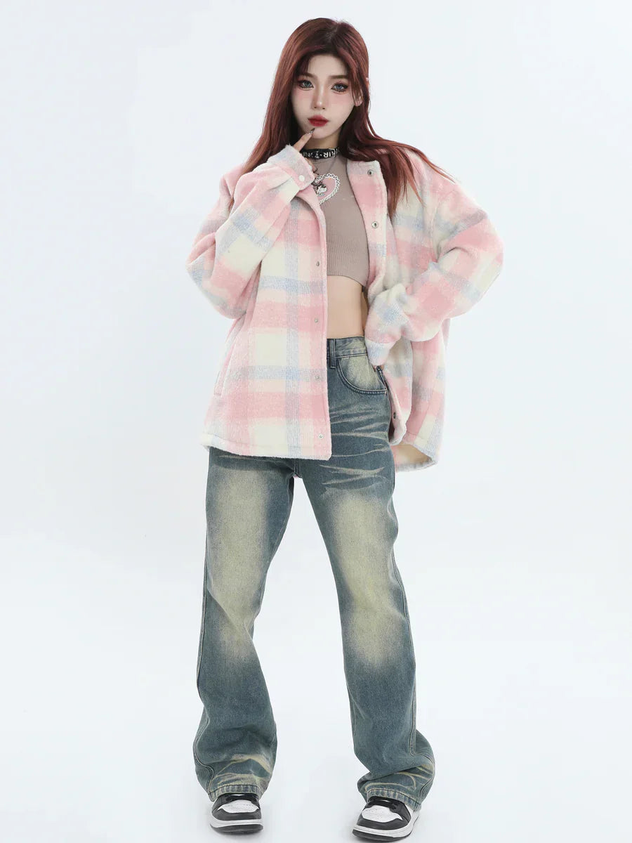 LOGO LOOSE LAPEL JACKET   FE0119