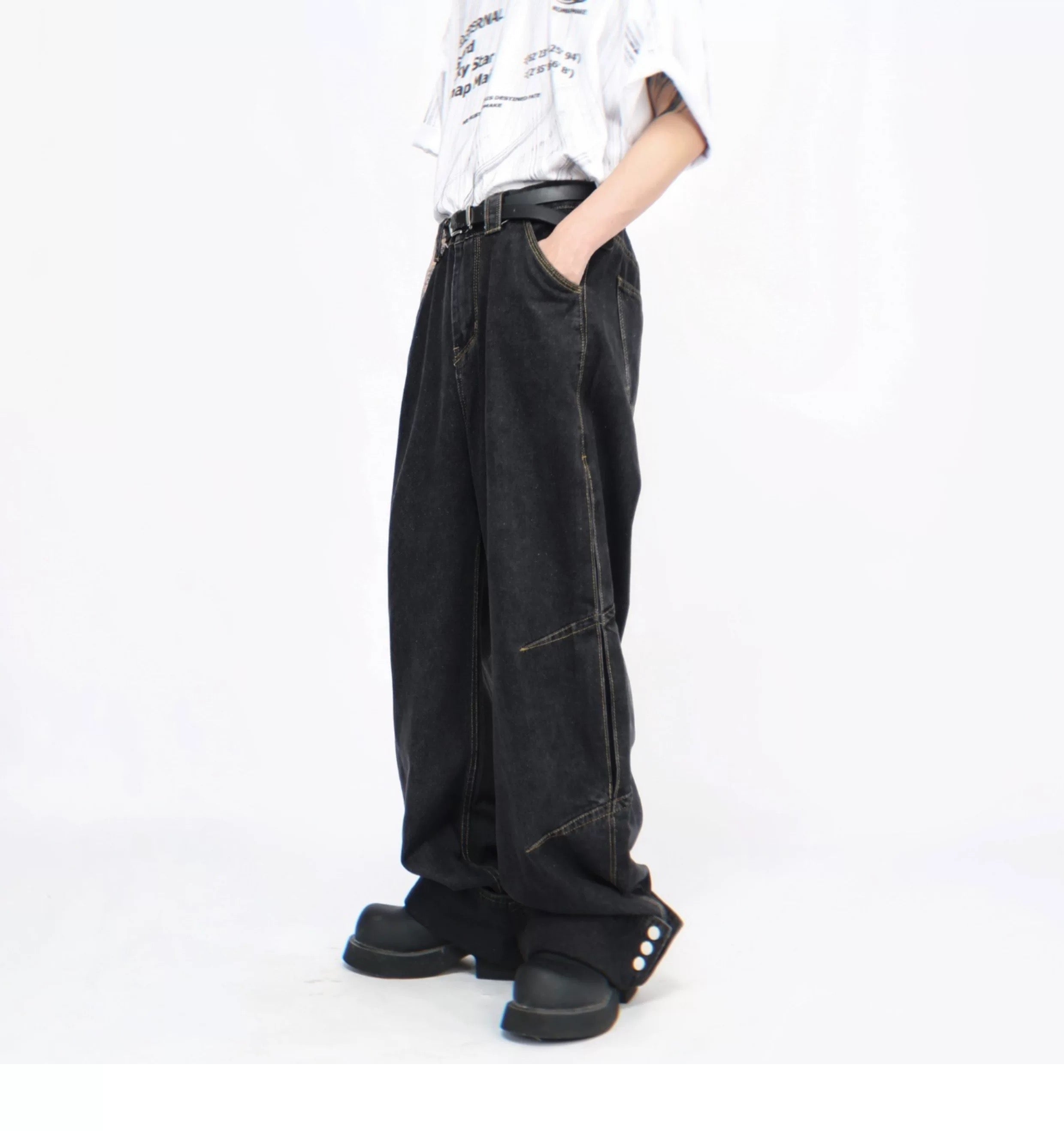 Men’s American Vintage Wide-Leg Denim Jeans FE0373