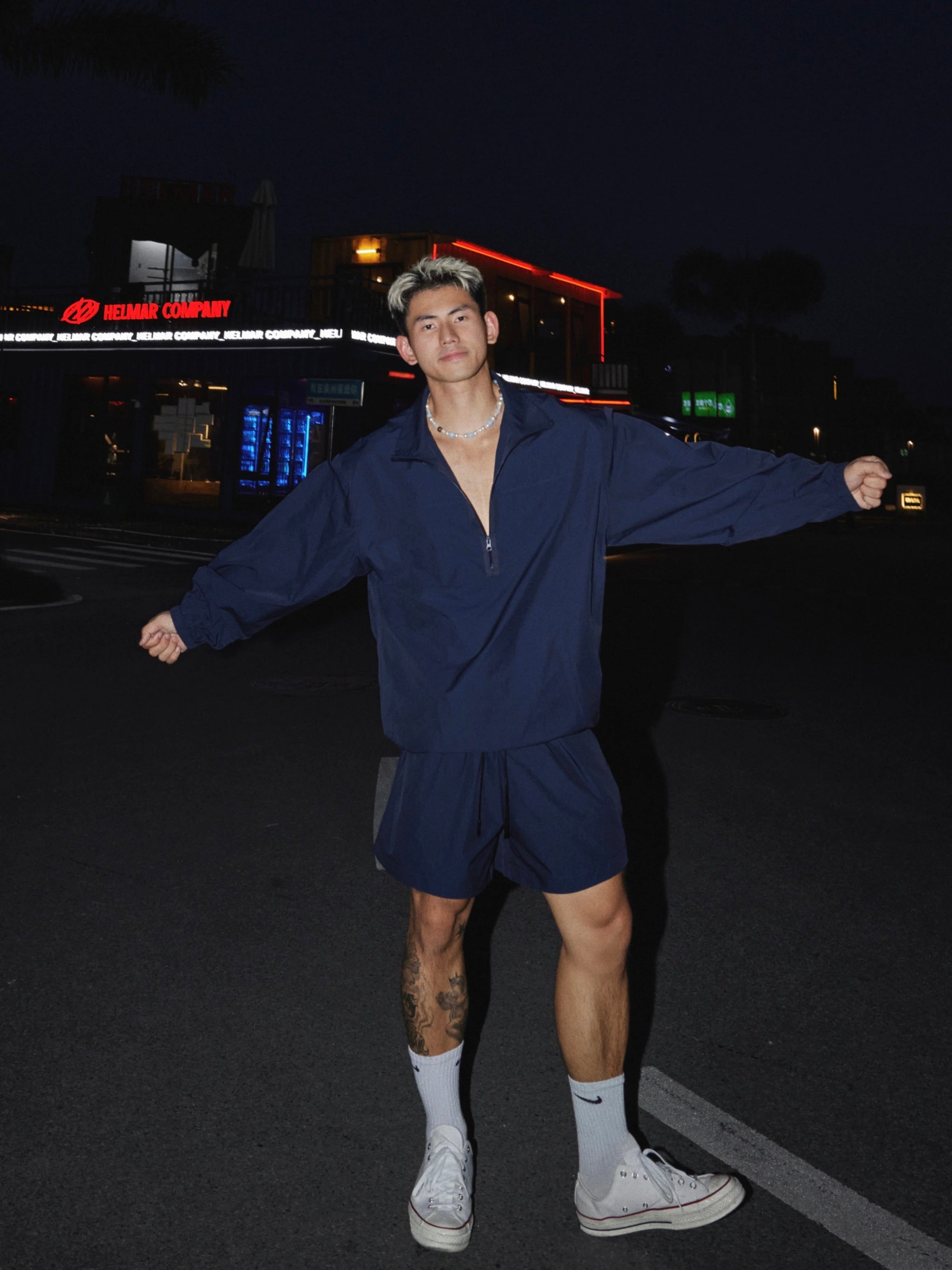 Men’s Retro Sport Lounge Set | Lightweight Fall Tracksuit with Loose Pullover & Shorts  FE0278