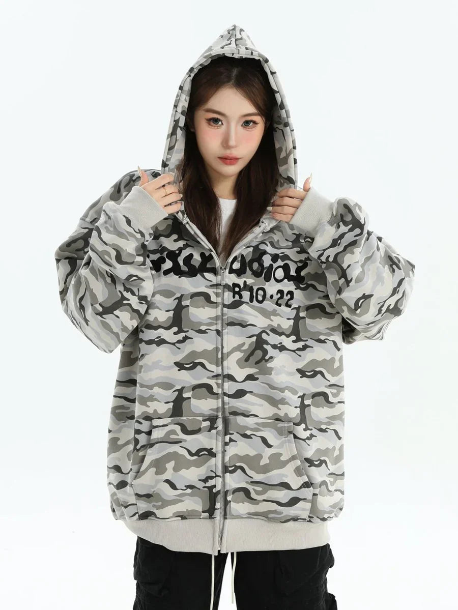 [INSstudios] FULL PRINT CAMOUFLAGE JACKET FE0483