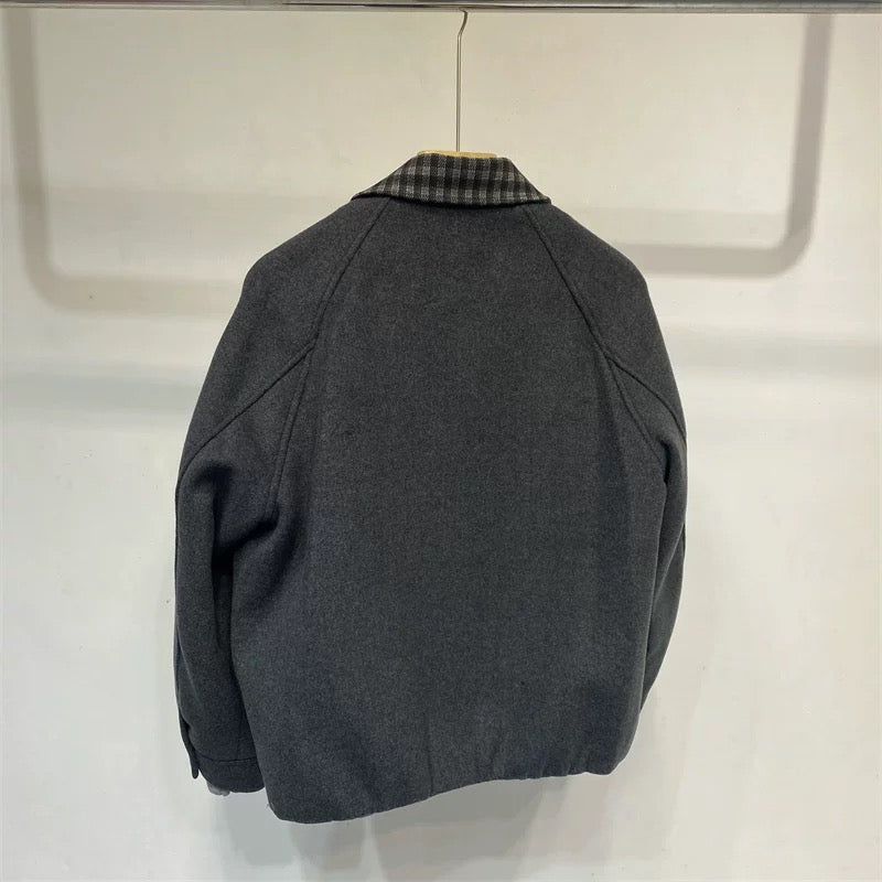 Men’s Loose-Fit Sheep Wool Padded Jacket   FE0075