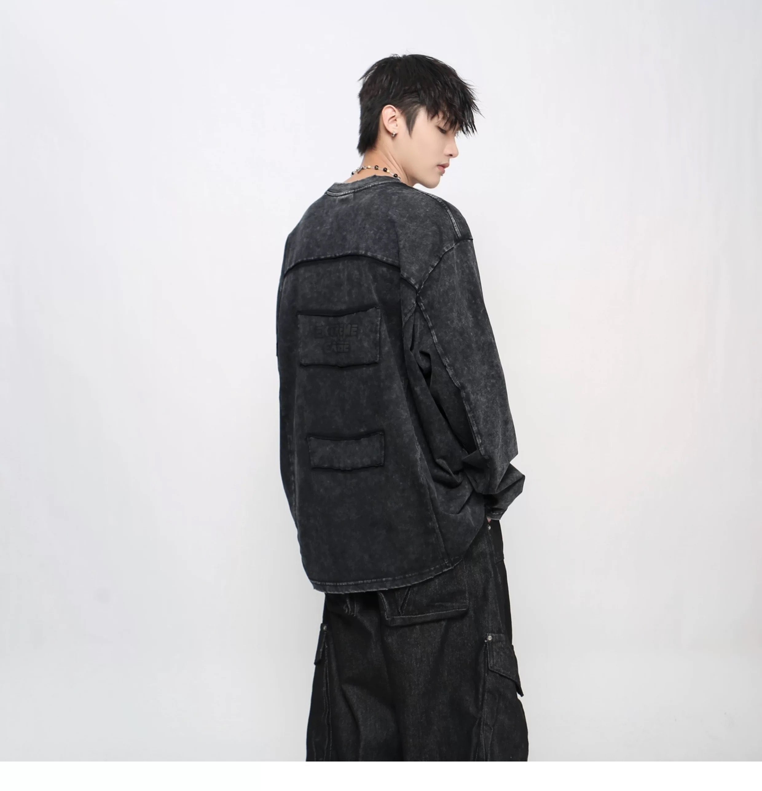 Men’s Solid Color Long-Sleeve T-Shirt  FE0370