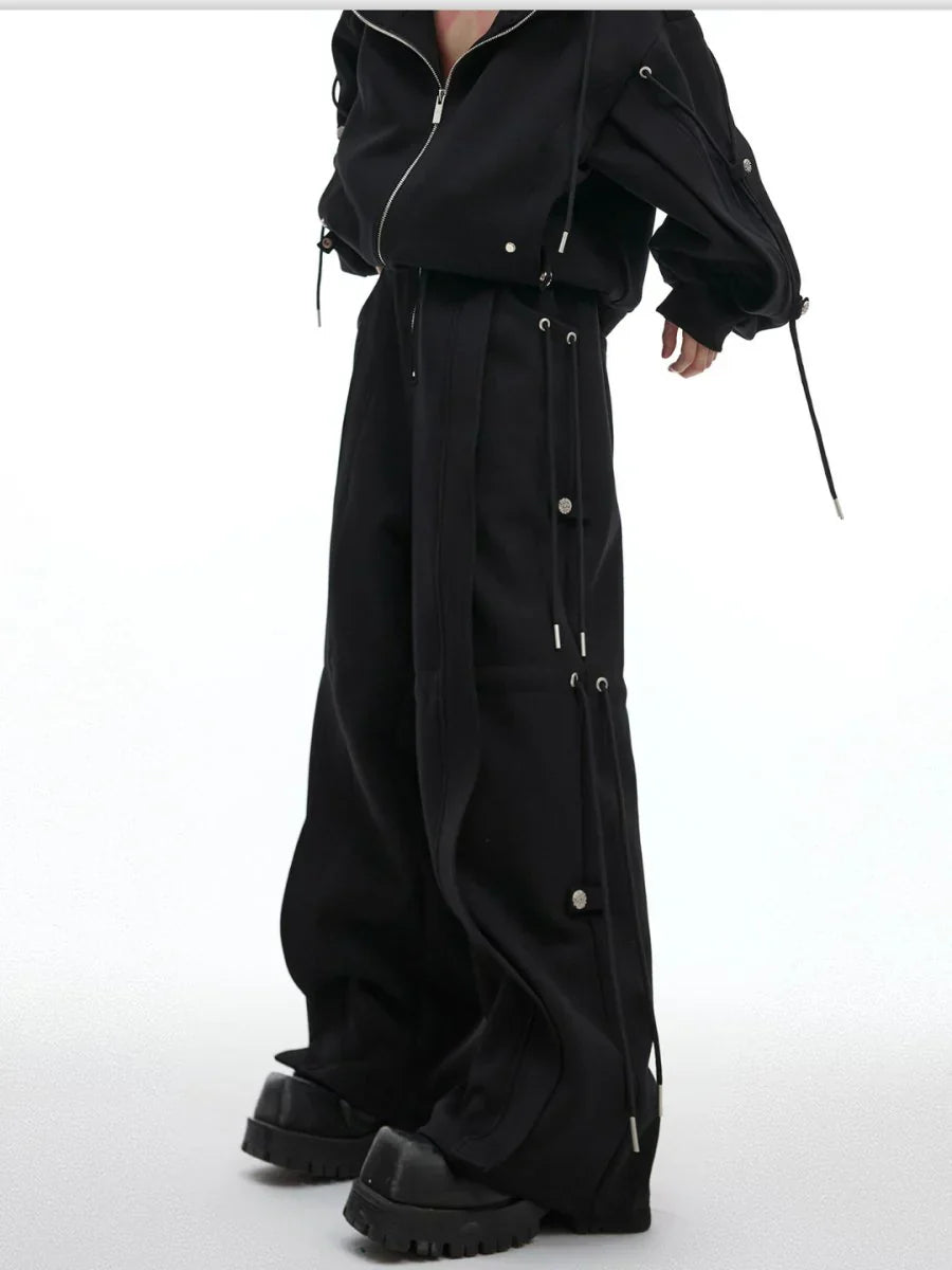 LOOSE HOODED SWEATER JACKET + BOTTOMS  FE0491