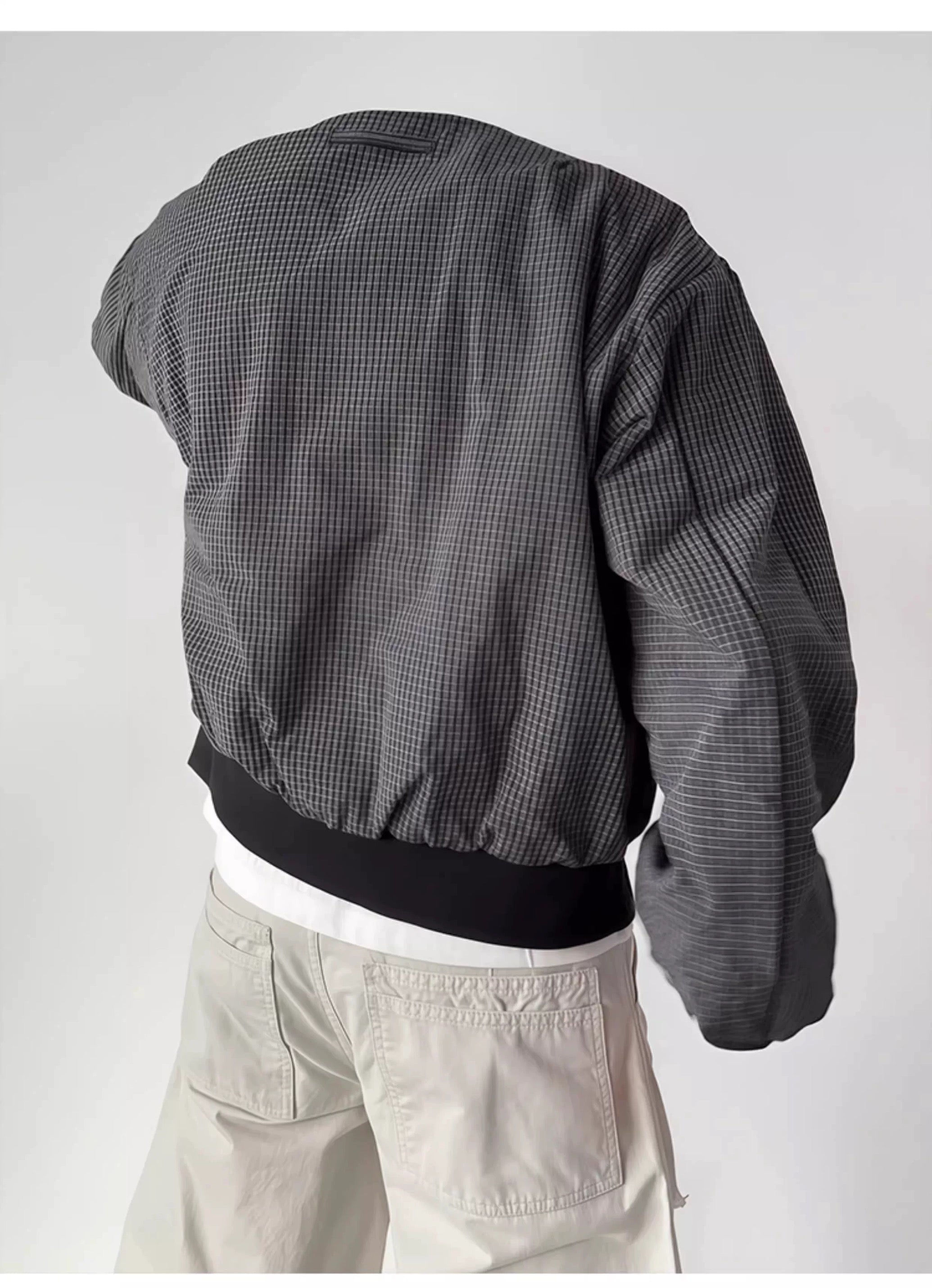 Reversible Plaid Jacket – American Vintage Two-Sided Streetwear Coat  FE0062