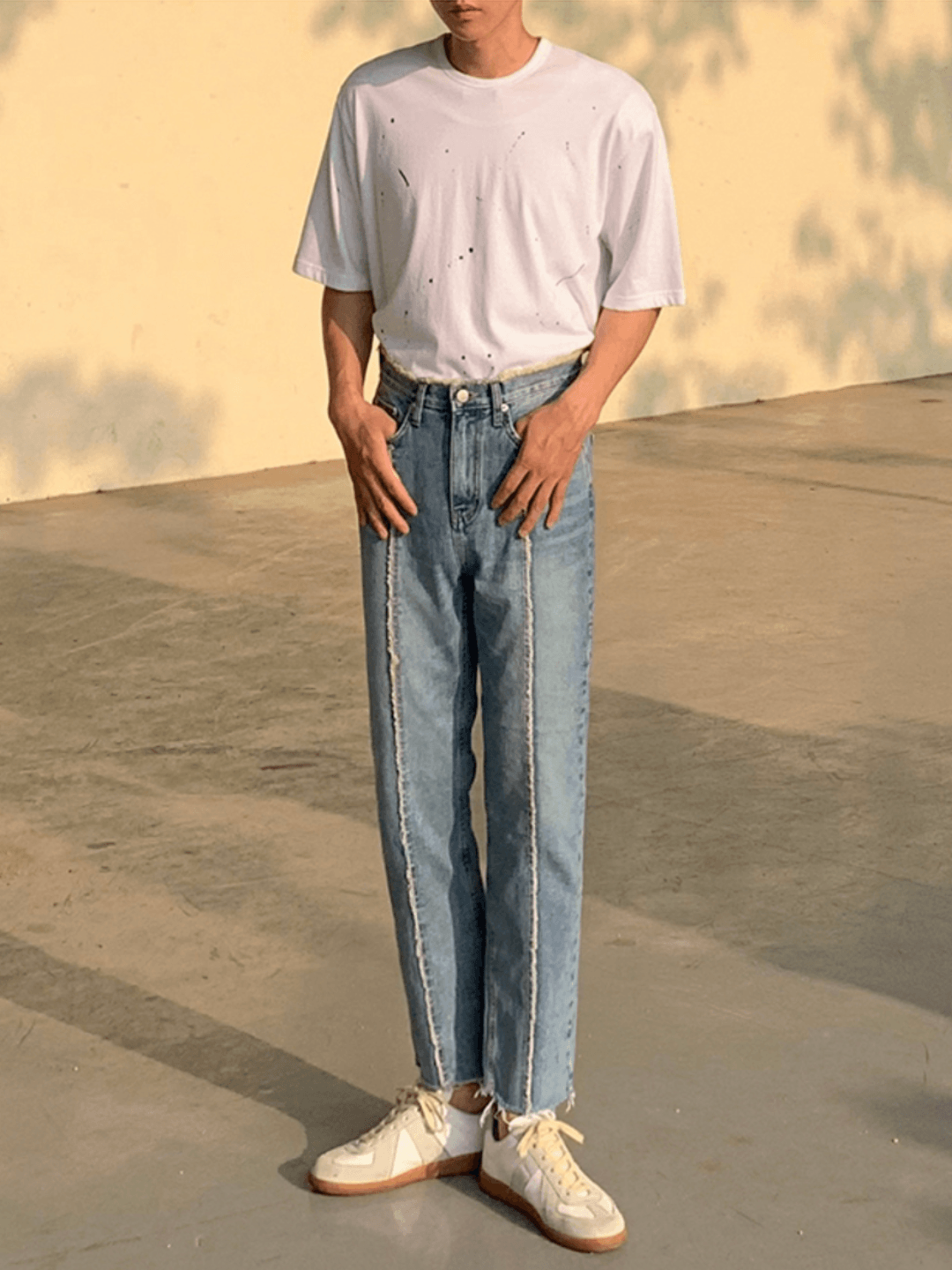 Trend Loose Straight Denim Pants   FE0106