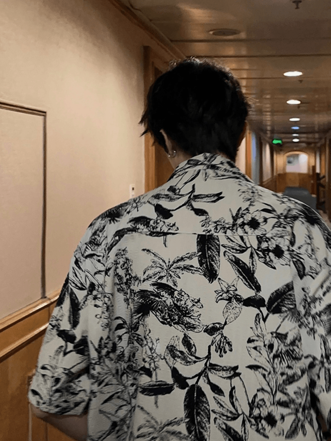 [JM HOMME] Tide Printed Short-sleeved Shirt   FE0557