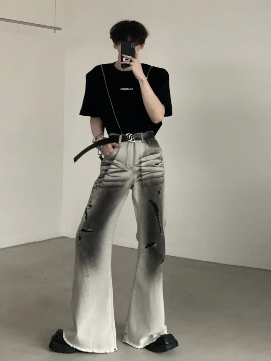 BLACK AND WHITE JEANS  FE0400