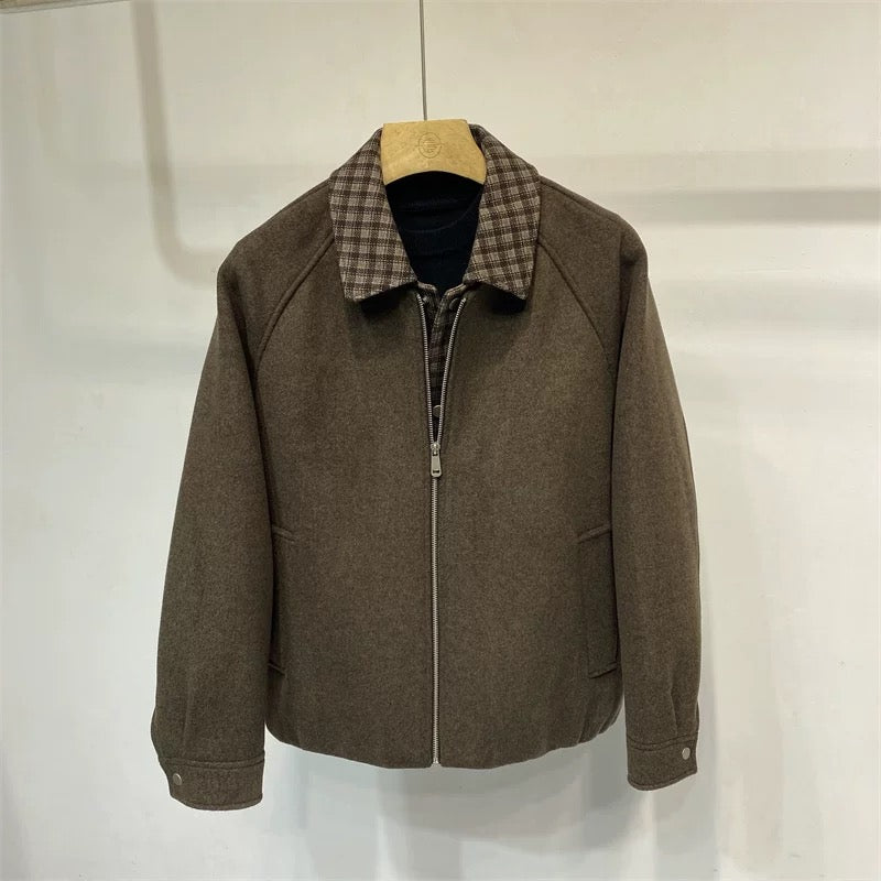 Men’s Loose-Fit Sheep Wool Padded Jacket   FE0075