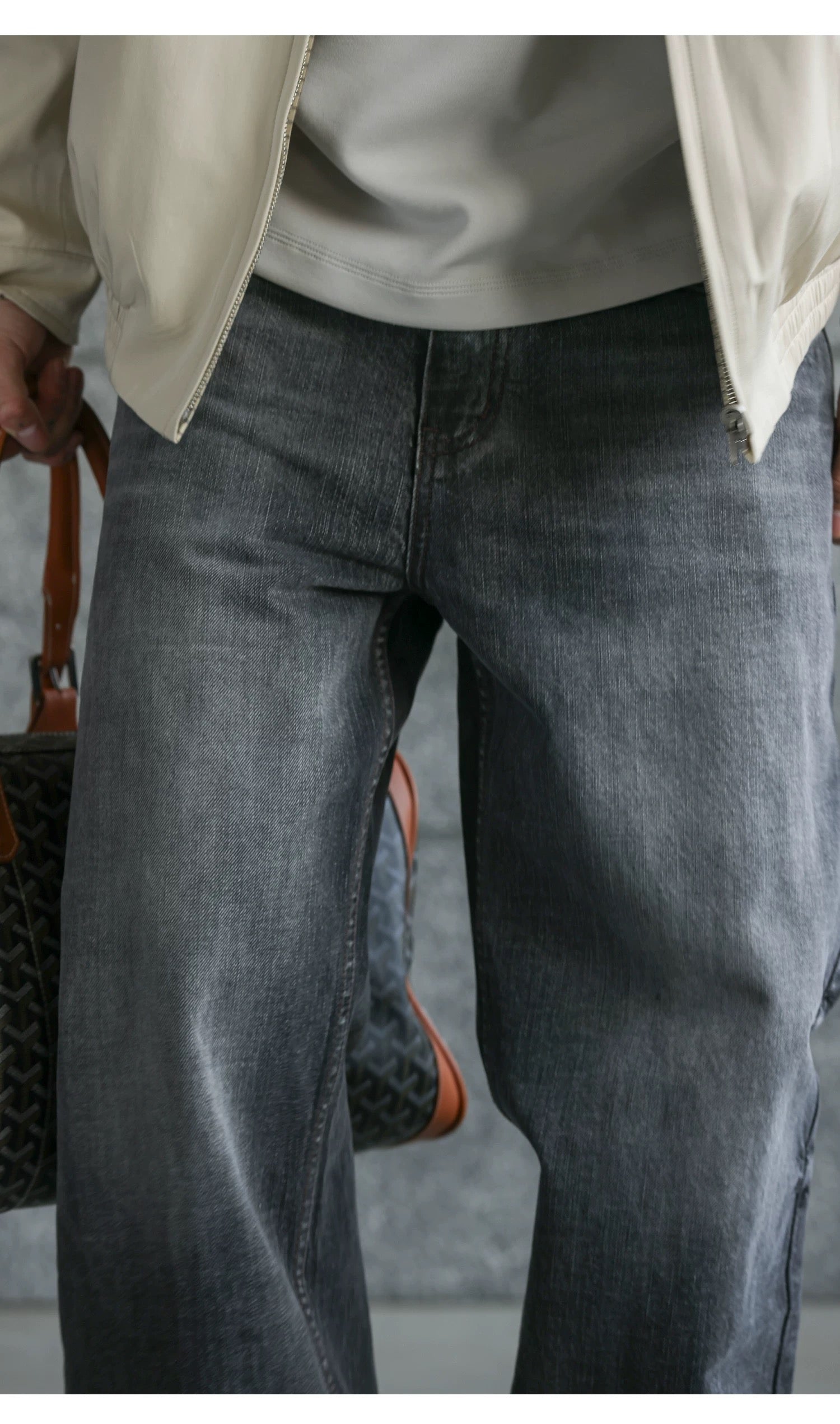 Men’s Retro American Raw Denim Jeans  FE0361
