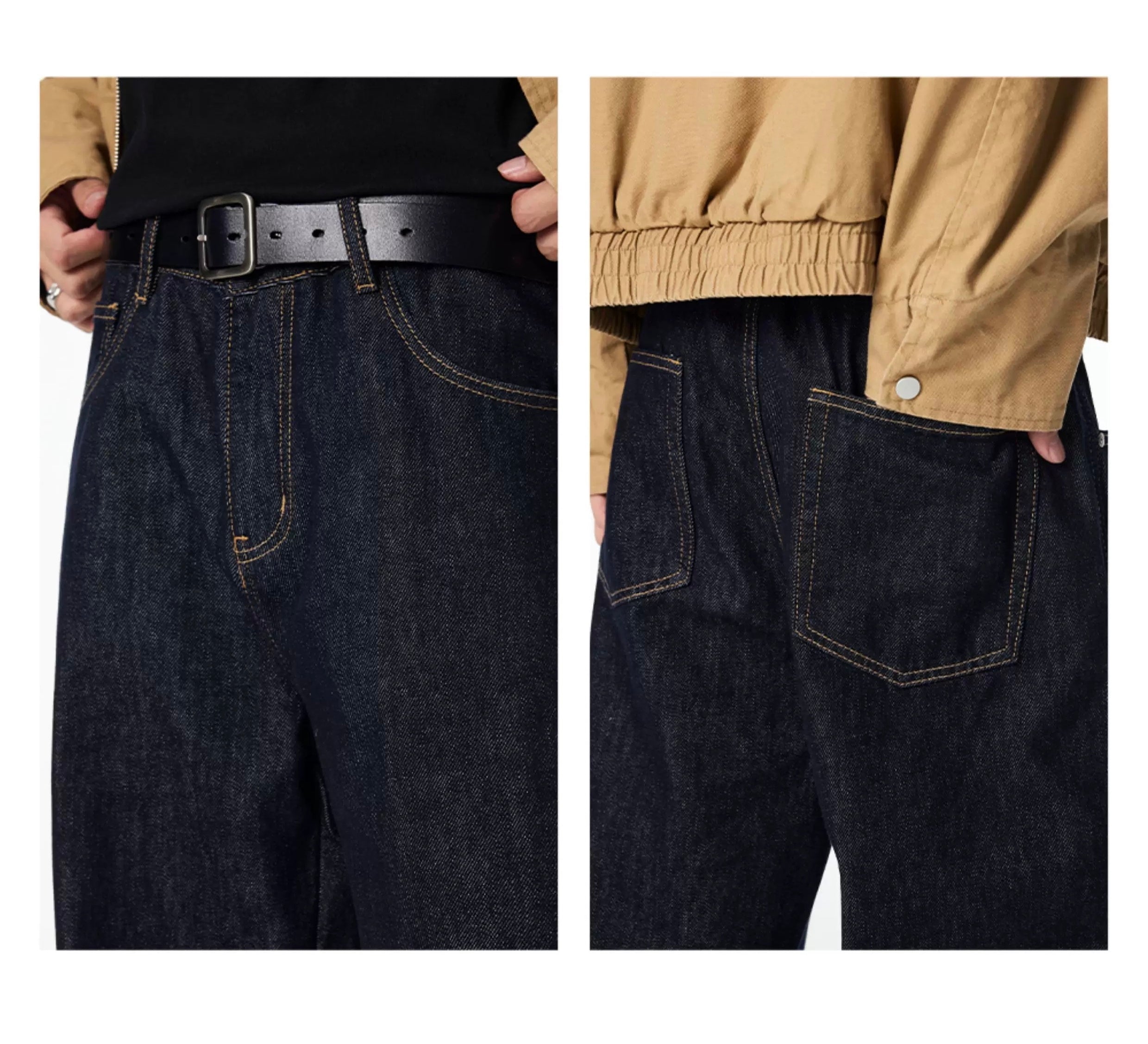 Men’s Vintage Raw Denim Streetwear Jeans   FE0084
